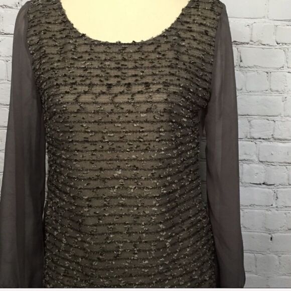 A’REVE ANTHROPOLOGIE LOW DRAPE BACK BLOUSE  size M - Picture 2 of 8